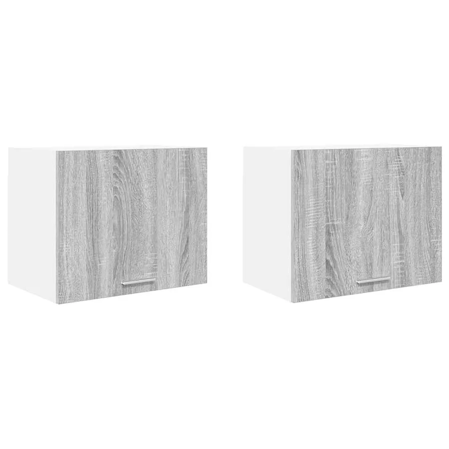 Armoire suspendue 2 pcs Gris Sonoma et Blanc 50 x 31 x 40 cm - 2