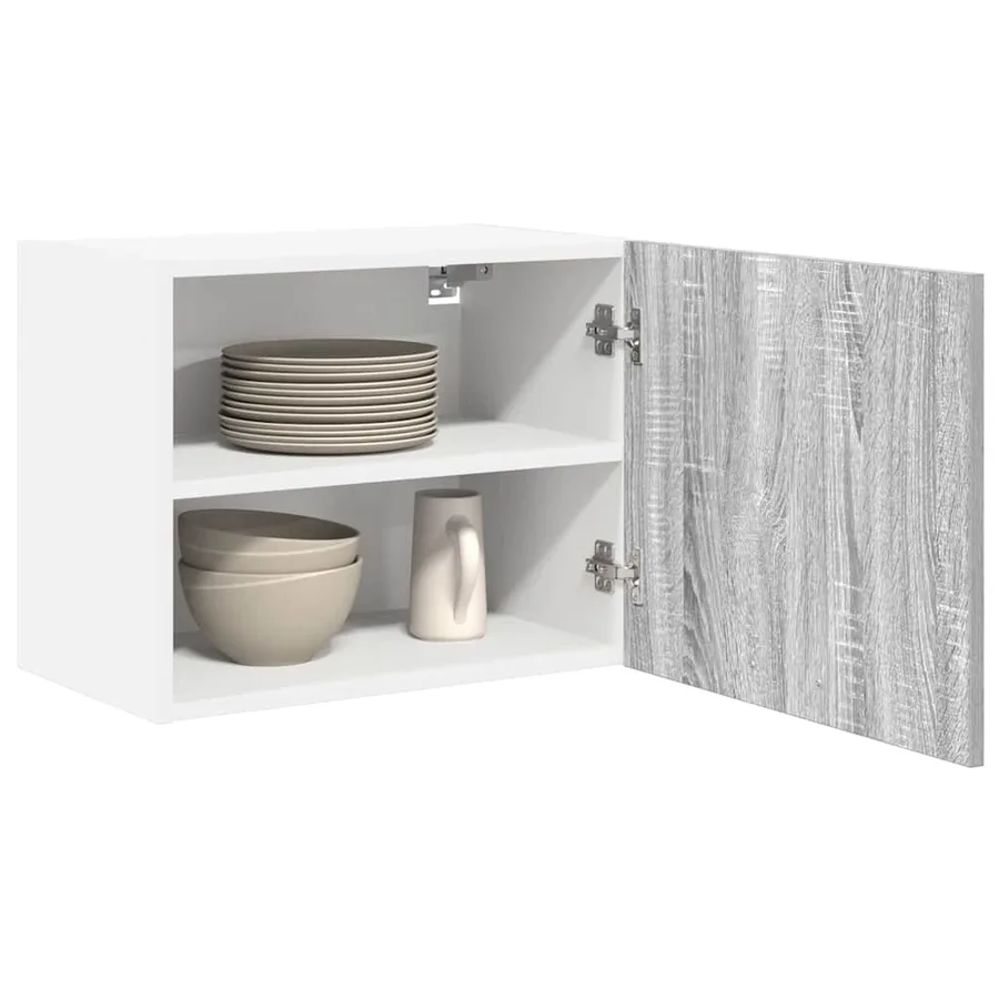 Armoire suspendue 2 pcs Gris Sonoma et Blanc 50 x 31 x 40 cm - 3