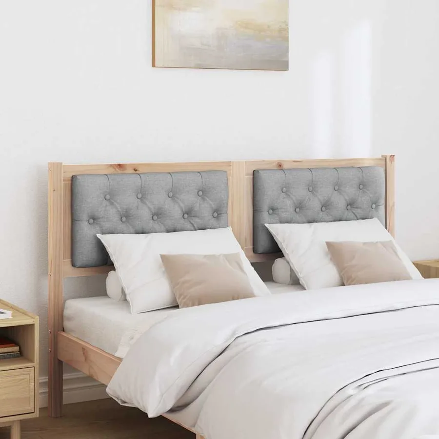 Tête de lit Marron et gris clair 150 cm Bois massif en pin - 3