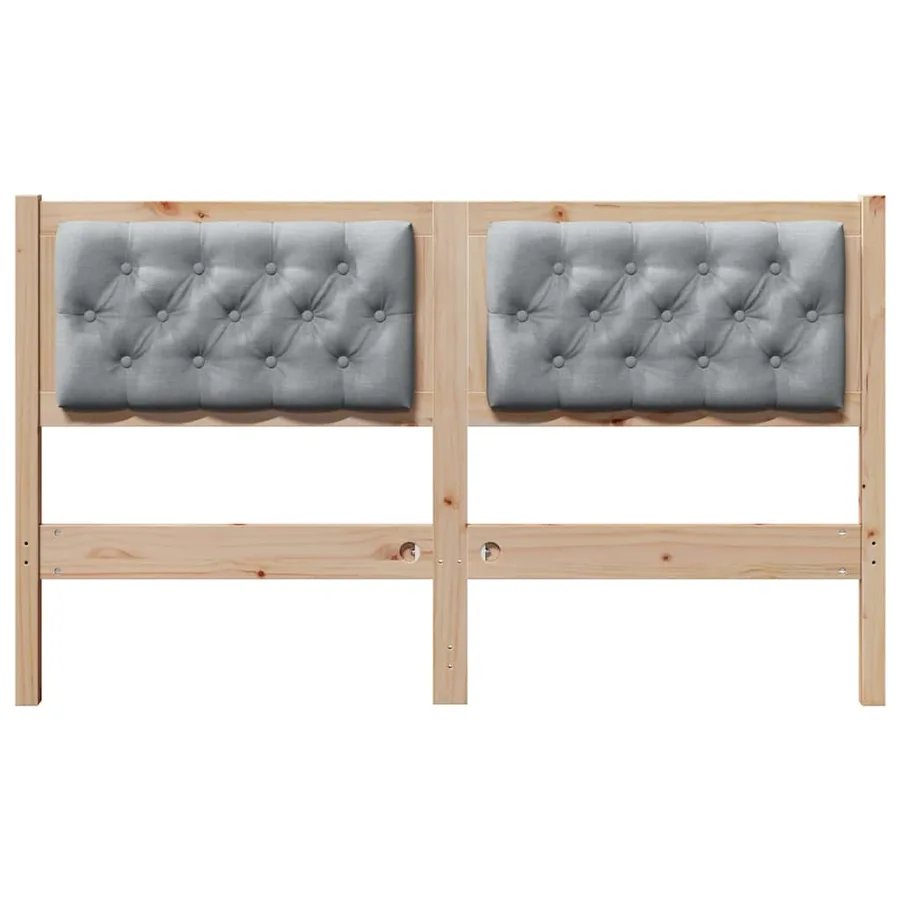 Tête de lit Marron et gris clair 150 cm Bois massif en pin - 4