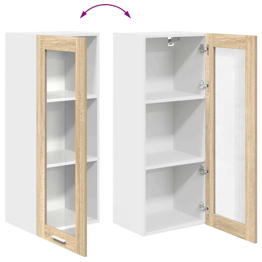 Armoire suspendue avec stockage Chêne Sonoma 40 x 31 x 100 cm - 11