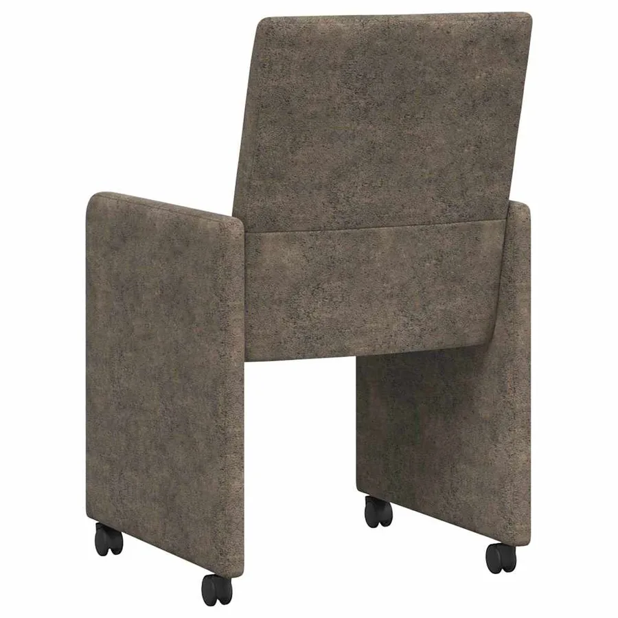 Chaises de Salle à Manger avec Roues 2 pcs Gris foncé - 6