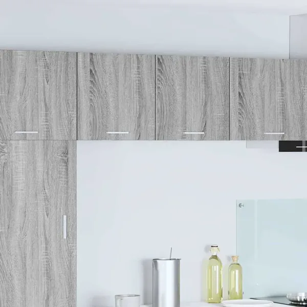 Armoire suspendue 2 pcs Gris Sonoma et Blanc 40 x 31 x 40 cm
