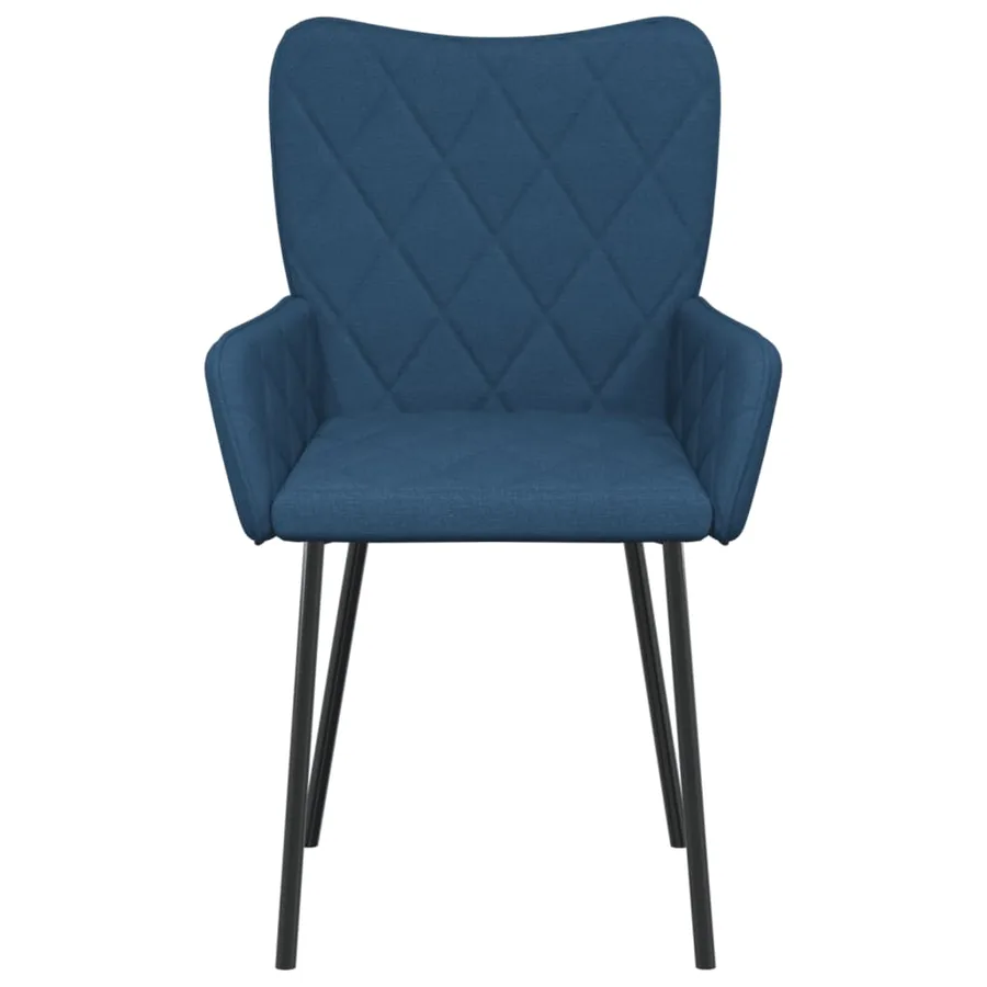 Chaises à manger lot de 2 bleu tissu - 4