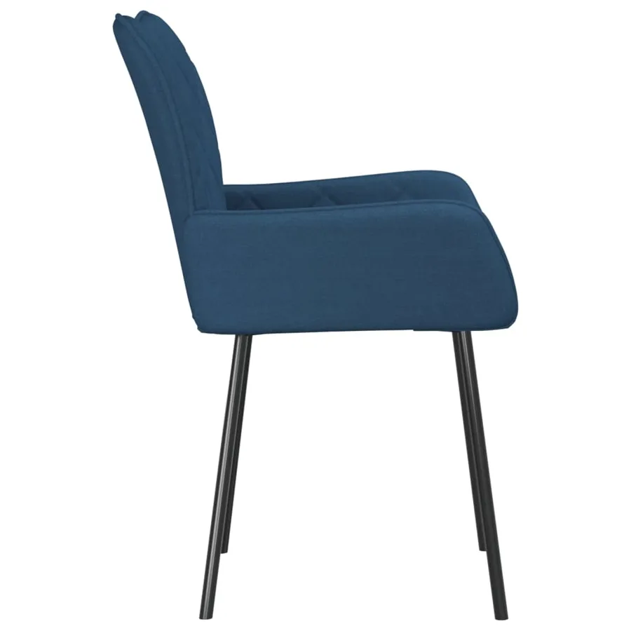 Chaises à manger lot de 2 bleu tissu - 5