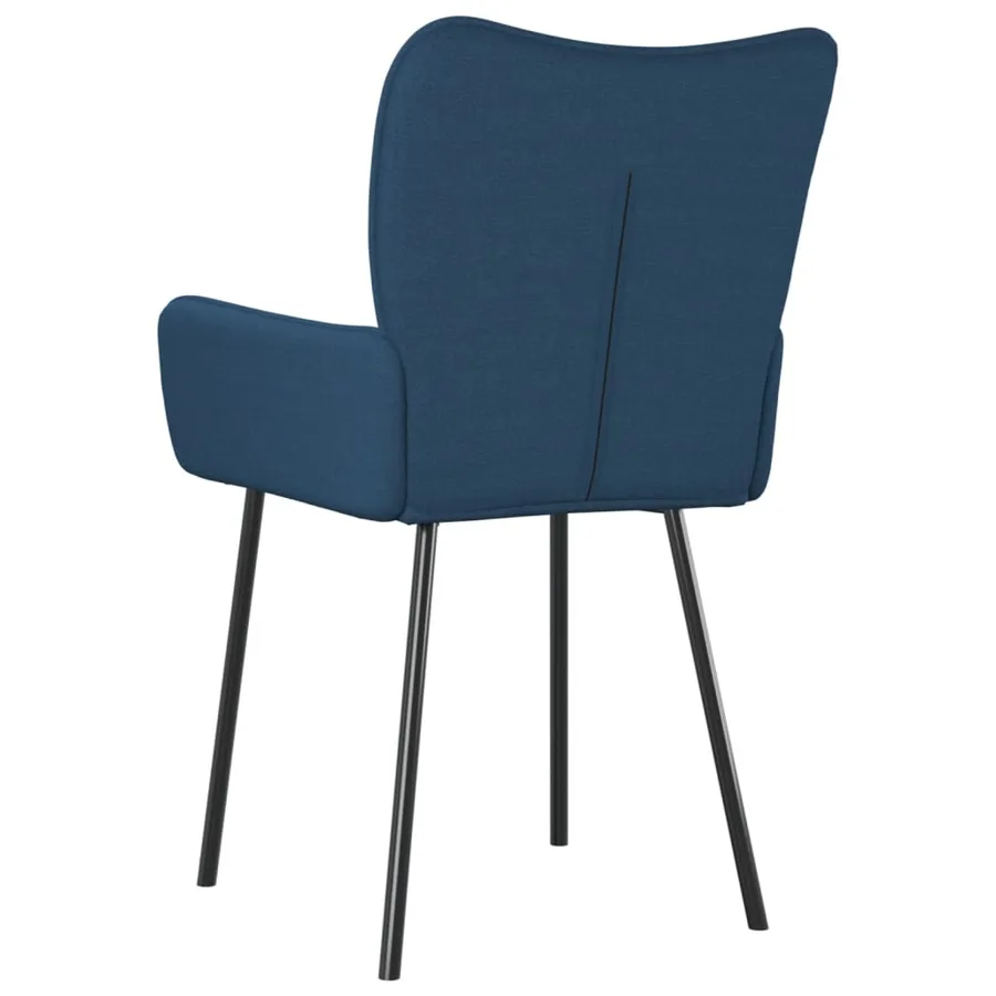 Chaises à manger lot de 2 bleu tissu - 6