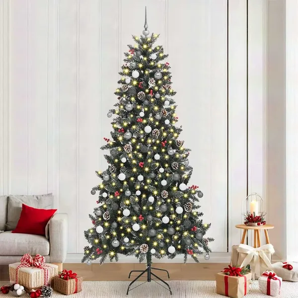 Sapin de Noël artificiel Vert 240 cm PVC, plastique et acier