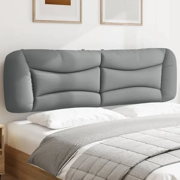Coussin de tête de lit Hvar gris clair 193 cm tissu