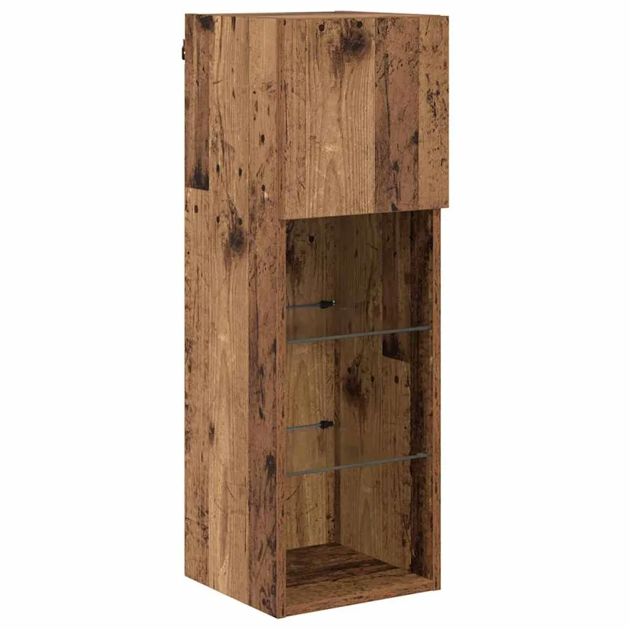 Meuble TV mural Bois ancien 30,5 x 30 x 90 cm Bois d'ingénierie - 7