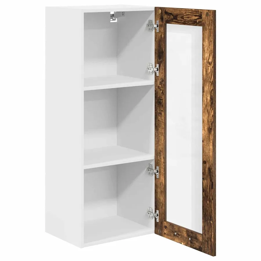 Armoire suspendue Chêne fumé 40 x 31 x 100 cm Bois d'ingénierie - 5