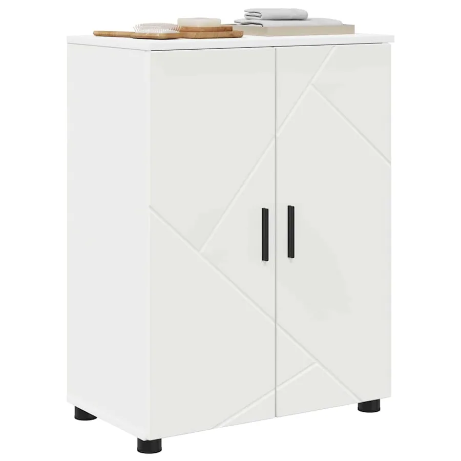 Cabinet de salle de bain avec stockage Blanc 60 x 35 x 80 cm - 3