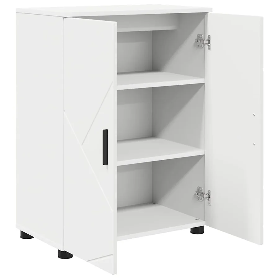 Cabinet de salle de bain avec stockage Blanc 60 x 35 x 80 cm - 5