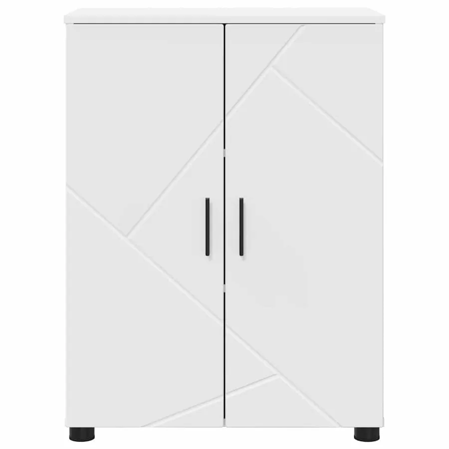 Cabinet de salle de bain avec stockage Blanc 60 x 35 x 80 cm - 6
