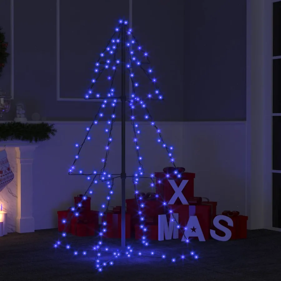 Arbre de Noël cône 160 LED d'intérieur/d'extérieur 78x120 cm