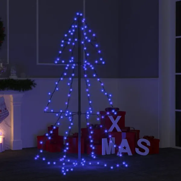 Arbre de Noël cône 160 LED d'intérieur/d'extérieur 78x120 cm