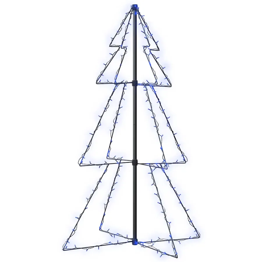 Arbre de Noël cône 160 LED d'intérieur/d'extérieur 78x120 cm - 2