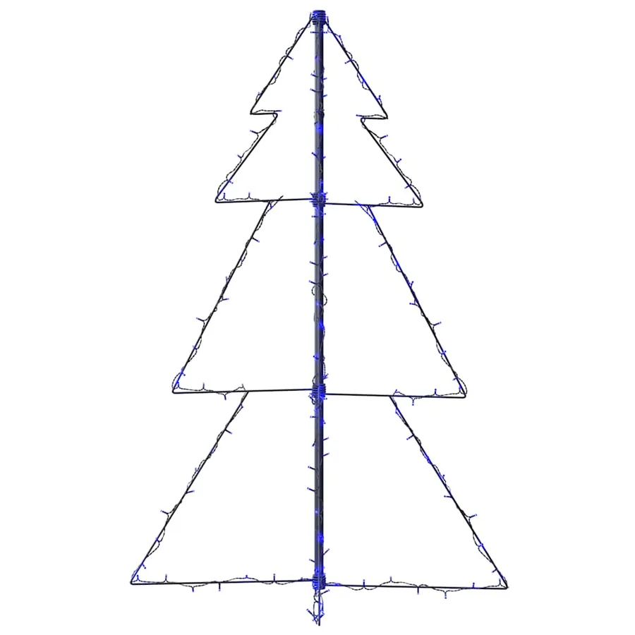 Arbre de Noël cône 160 LED d'intérieur/d'extérieur 78x120 cm - 6