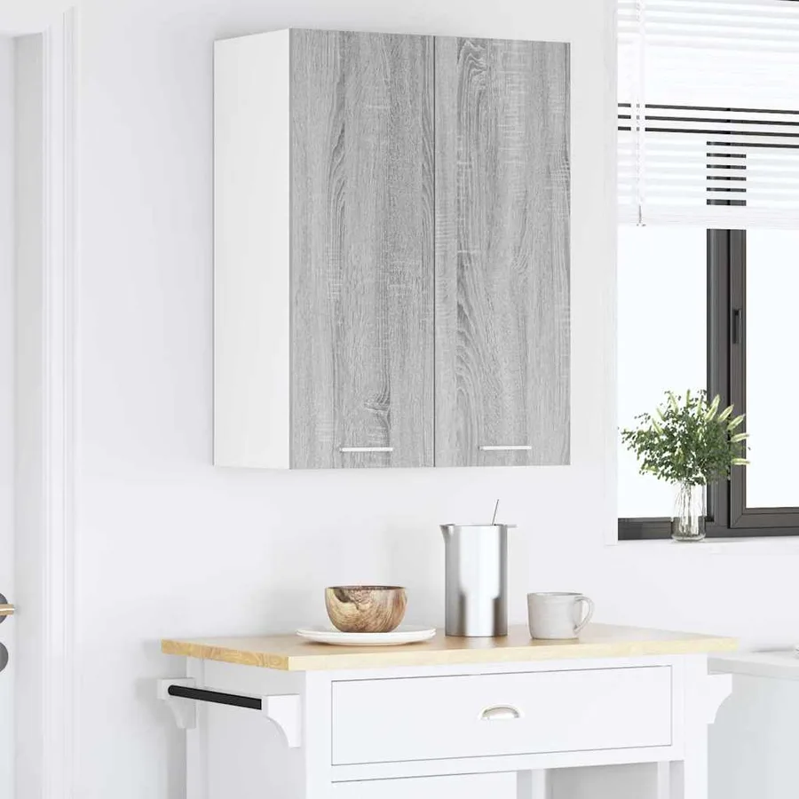 Armoire suspendue Gris Sonoma 60 x 31 x 80 cm Bois d'ingénierie - 4