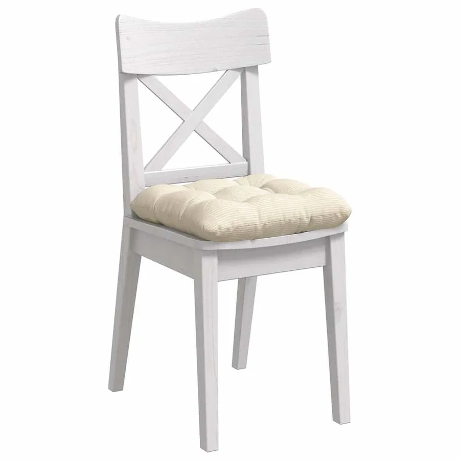 Coussins de siège 4 pcs Crème 40 x 40 cm - 3