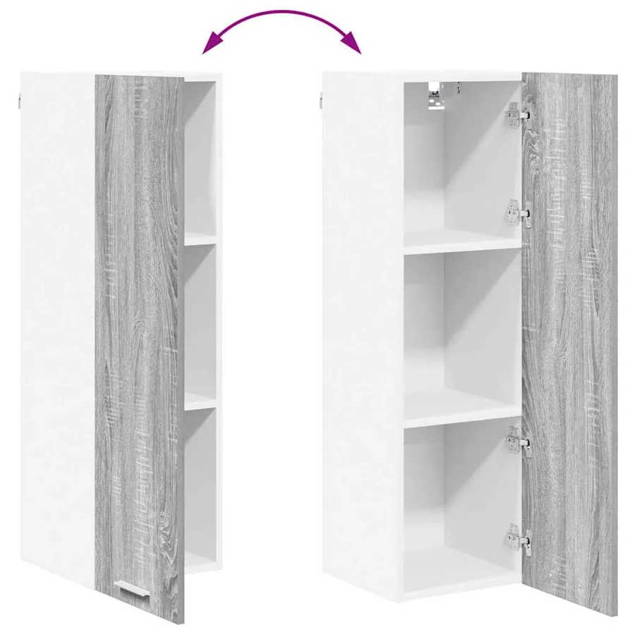 Armoire suspendue avec stockage Gris Sonoma 30 x 31 x 100 cm - 11