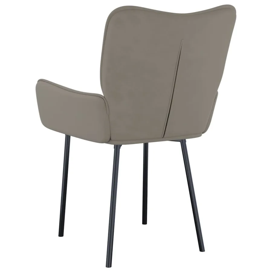 Chaises à manger lot de 2 Gris clair Velours - 6
