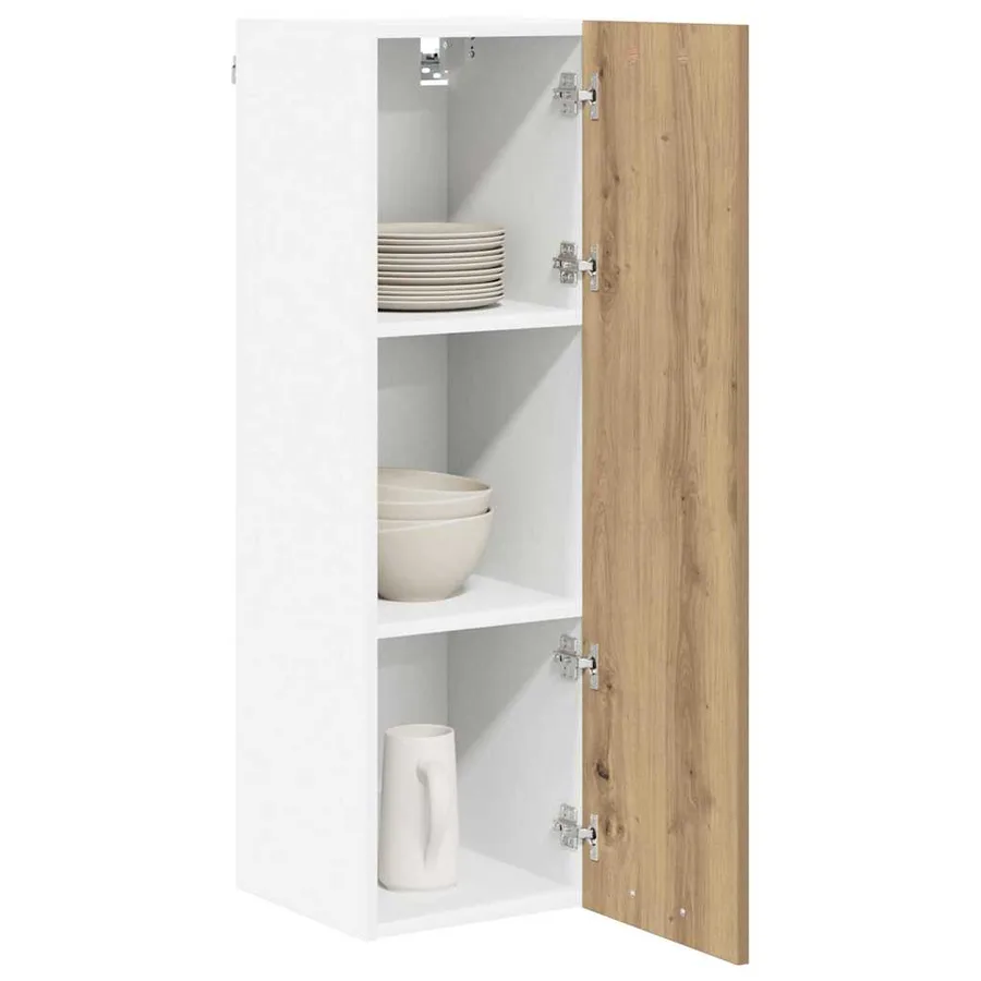 Armoire suspendue avec porte Chêne artisanal 30 x 31 x 100 cm - 3