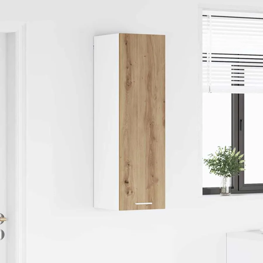 Armoire suspendue avec porte Chêne artisanal 30 x 31 x 100 cm - 4