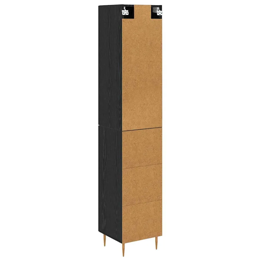 Haut Armoire 2 pcs Chêne noir Bois d'ingénierie - 10