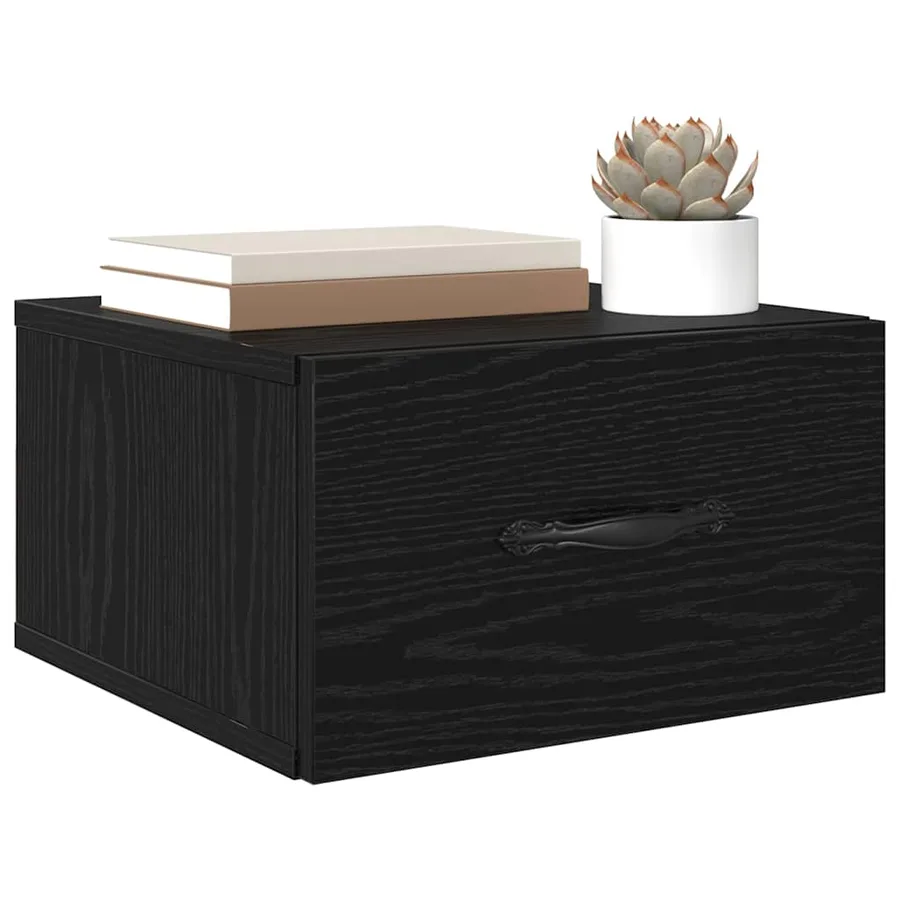 Cabinet de chevet Chêne noir 35 x 35 x 20 cm Bois d'ingénierie - 3