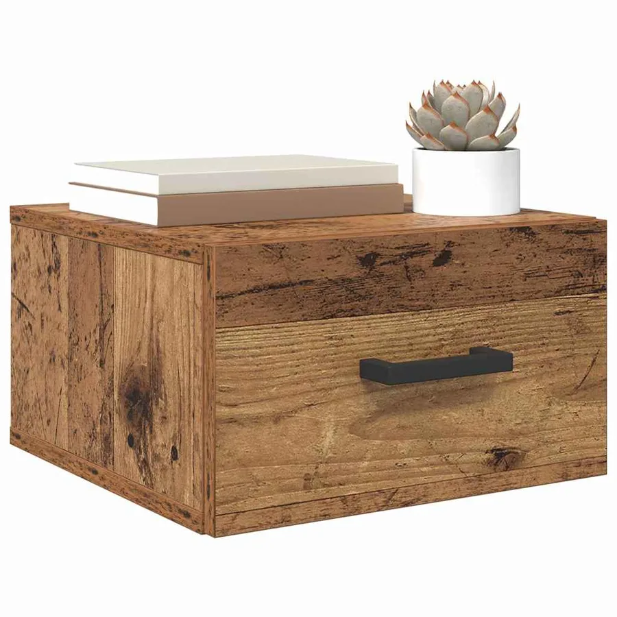 Cabinet de chevet Bois ancien 35 x 35 x 20 cm Bois d'ingénierie - 3
