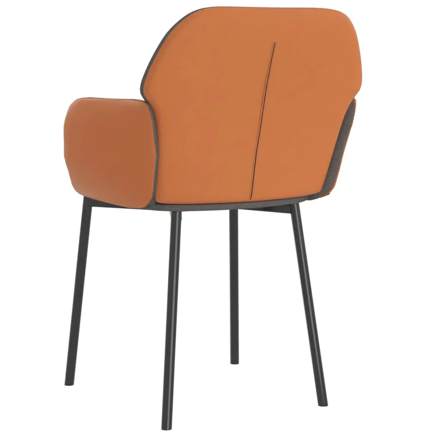 Chaises à manger lot de 2 gris clair tissu et similicuir - 6