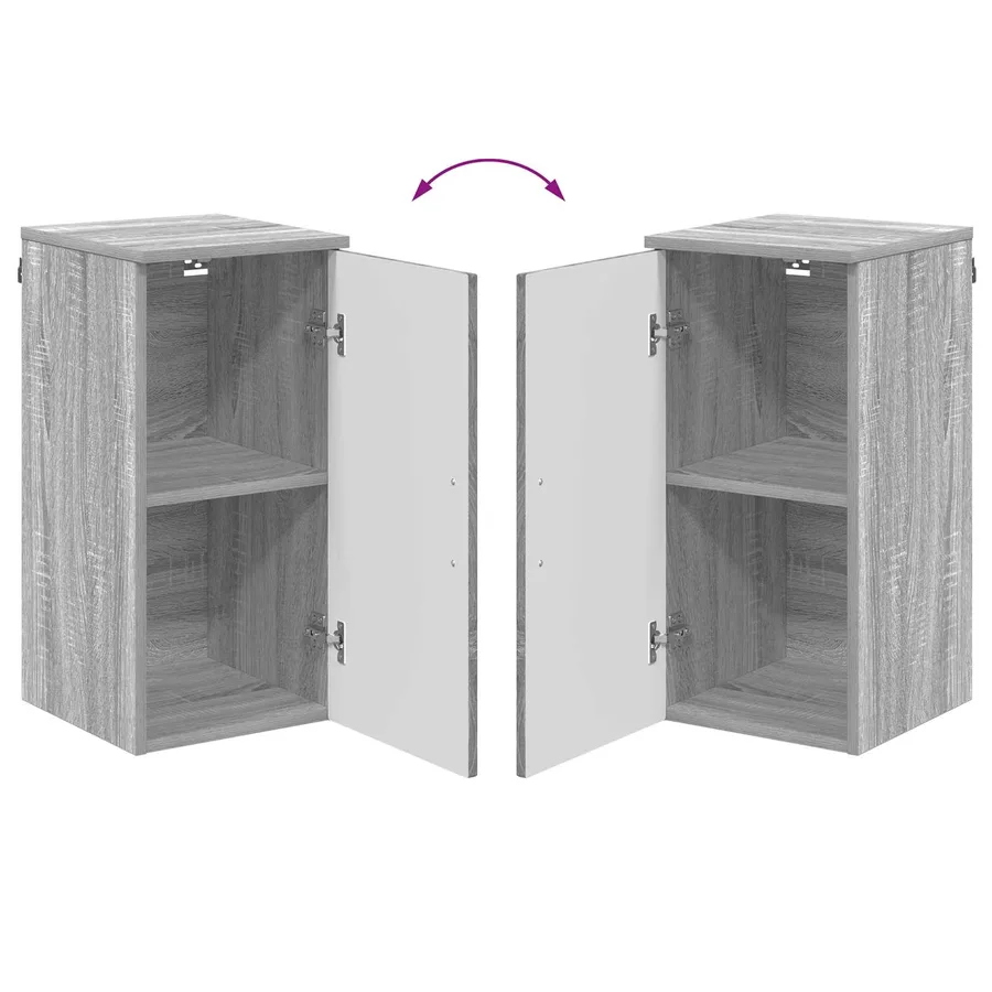 Cabinet de salle de bain Gris Sonoma 30 x 31,5 x 61 cm - 12