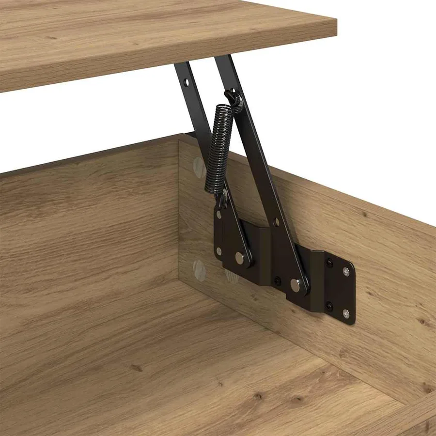 Table basse Chêne artisanal 100 x 50 x 50 cm Bois d'ingénierie - 10