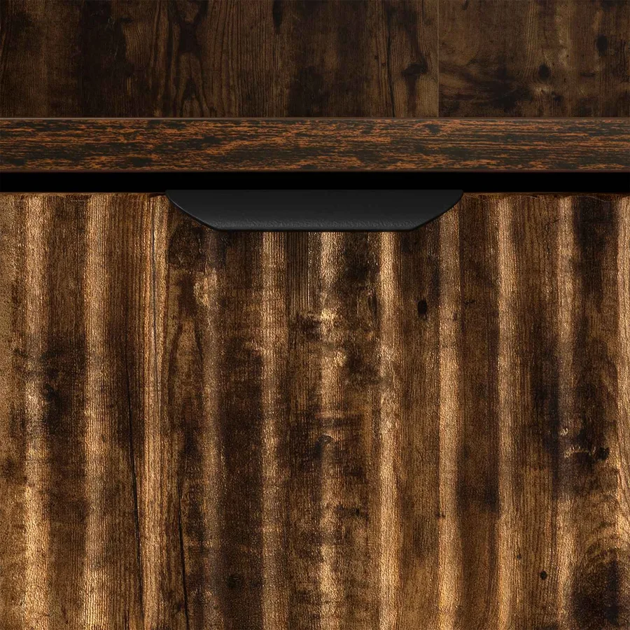 Cabinet de salle de bain Chêne fumé 31,5 x 33 x 190 cm - 9