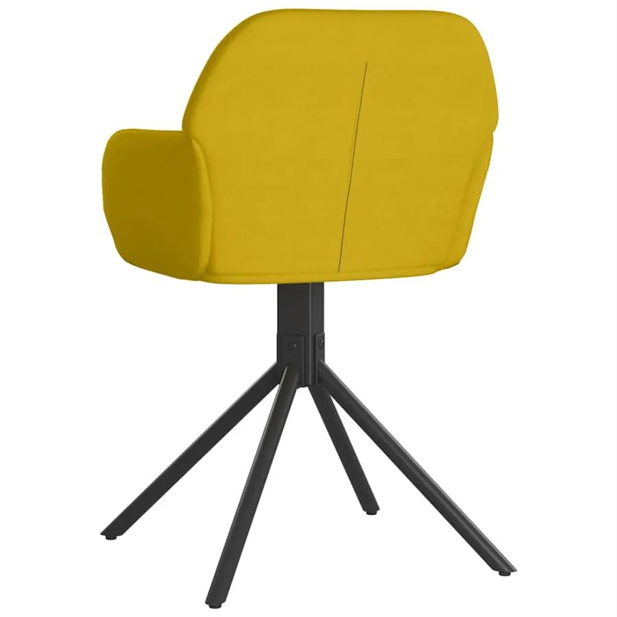 Chaises pivotantes à manger lot de 2 Jaune Velours - 6