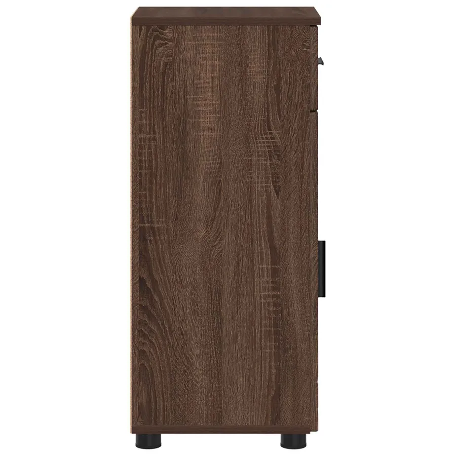 Cabinet de salle de bain avec tiroir Chêne brun 30 x 35 x 80 cm - 7