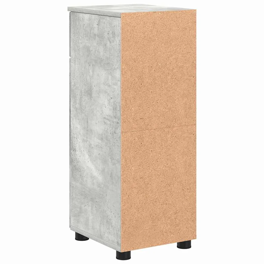 Cabinet de salle de bain avec tiroir Gris béton 30 x 35 x 80 cm - 12