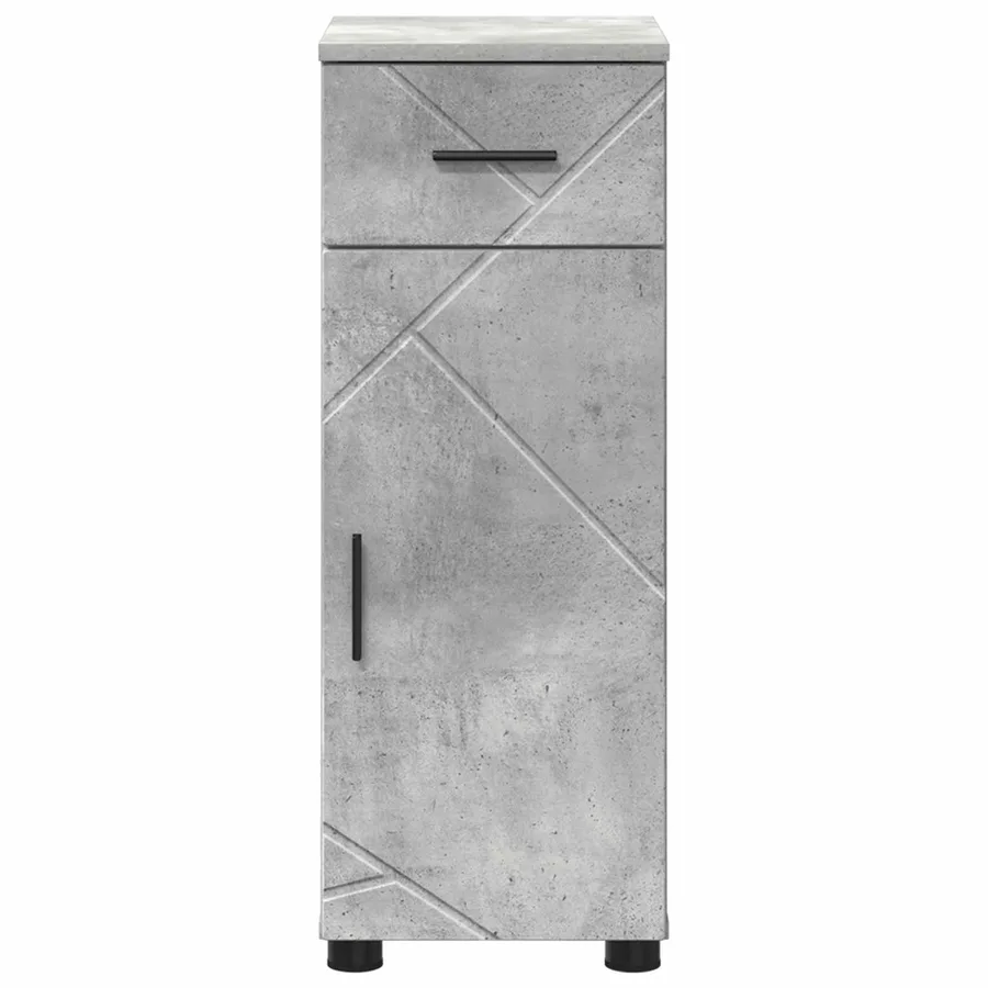 Cabinet de salle de bain avec tiroir Gris béton 30 x 35 x 80 cm - 7