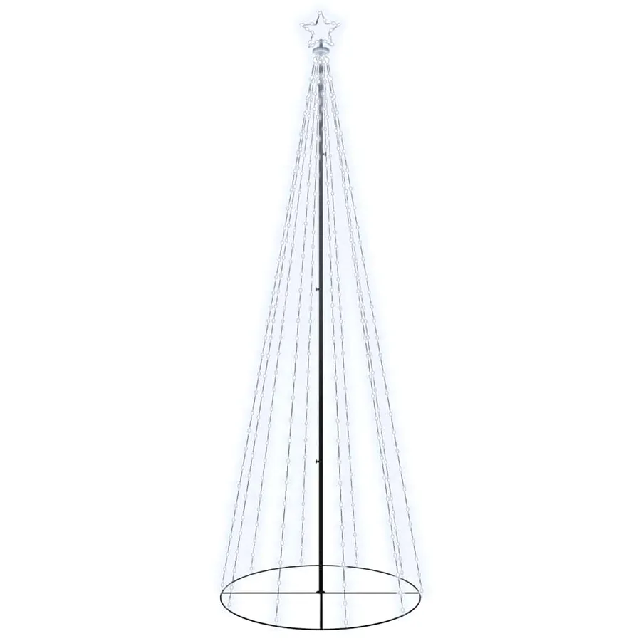 Arbre de Noël cône 310 LED Blanc froid 100x300 cm - 2