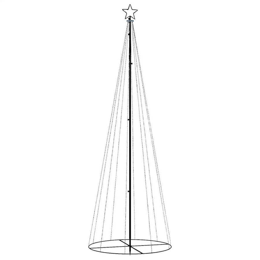 Arbre de Noël cône 310 LED Blanc froid 100x300 cm - 3