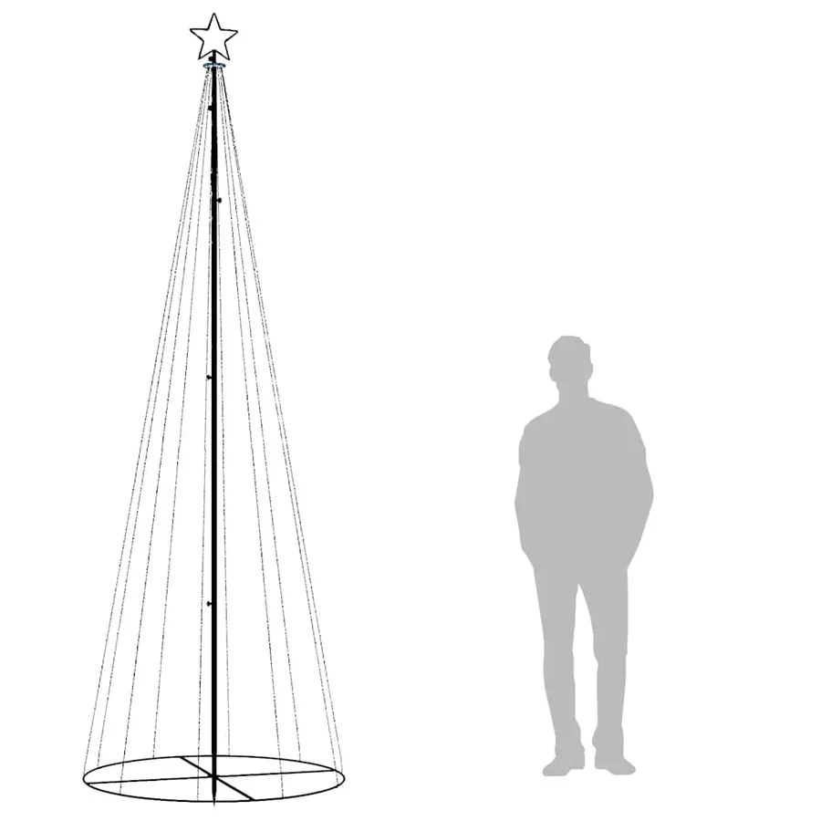 Arbre de Noël cône 310 LED Blanc froid 100x300 cm - 9
