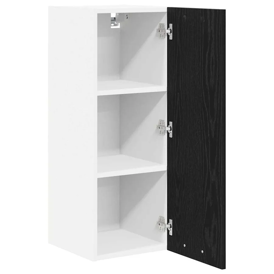 Armoire suspendue 2 pcs Chêne noir et Blanc 30 x 31 x 80 cm - 5