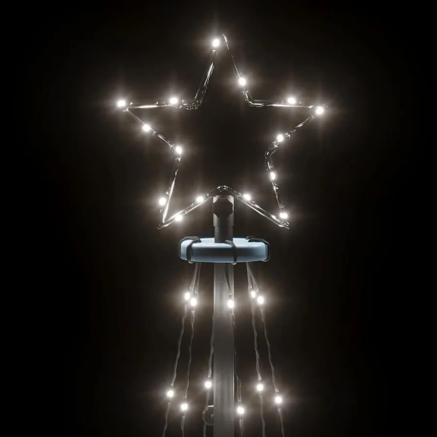 Arbre de Noël cône 108 LED Blanc froid 70x180 cm - 5