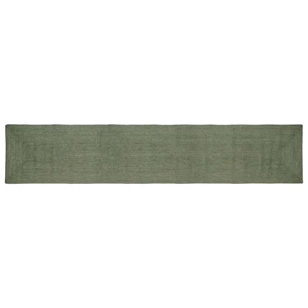 Tapis de surface Rectangulaire Vert olive 80 x 400 cm Jute