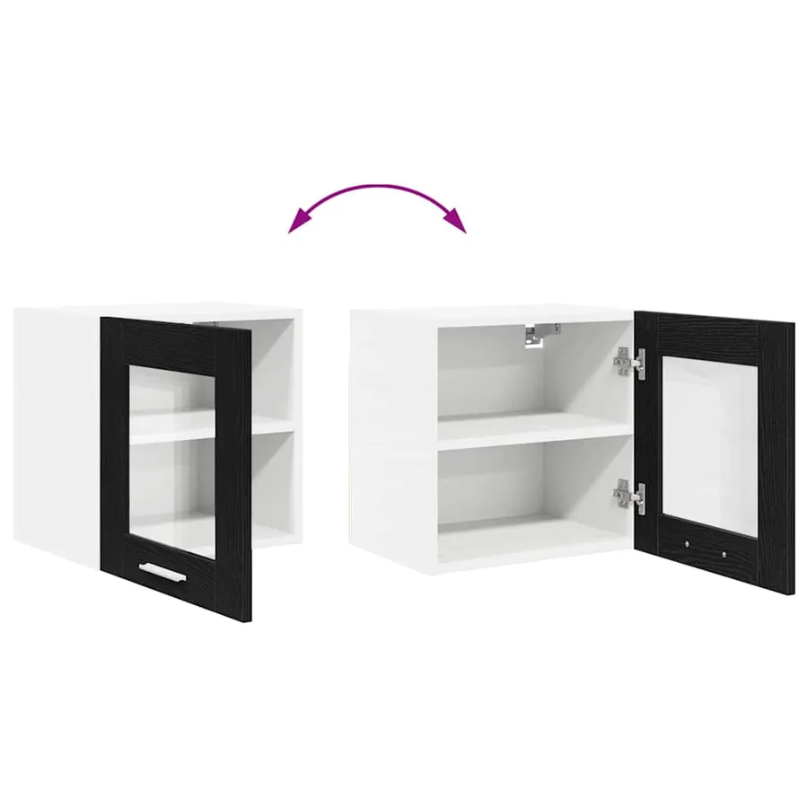 Armoire suspendue avec porte 2 pcs Chêne noir 40 x 31 x 40 cm - 12