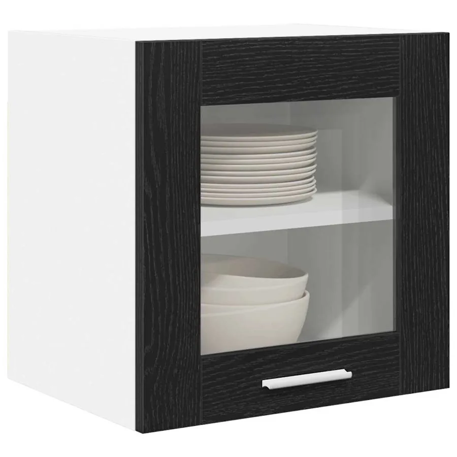 Armoire suspendue avec porte 2 pcs Chêne noir 40 x 31 x 40 cm - 3