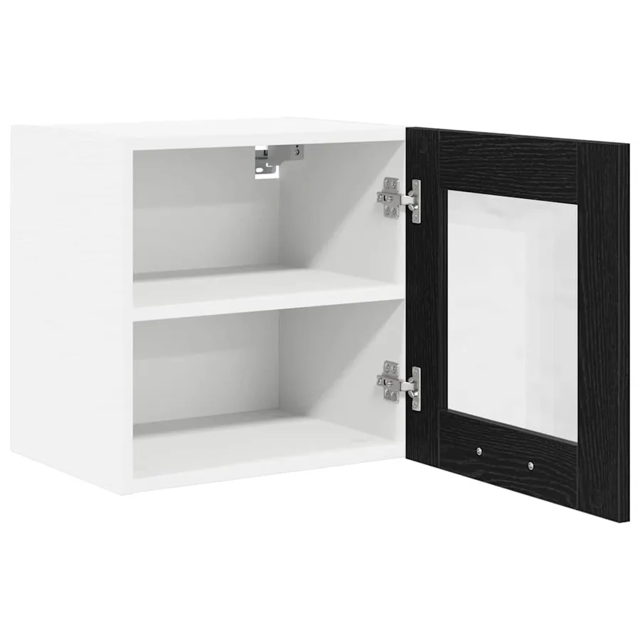 Armoire suspendue avec porte 2 pcs Chêne noir 40 x 31 x 40 cm - 6