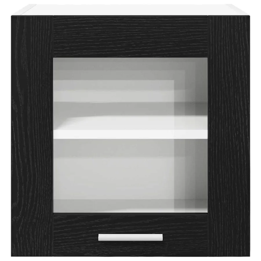 Armoire suspendue avec porte 2 pcs Chêne noir 40 x 31 x 40 cm - 7