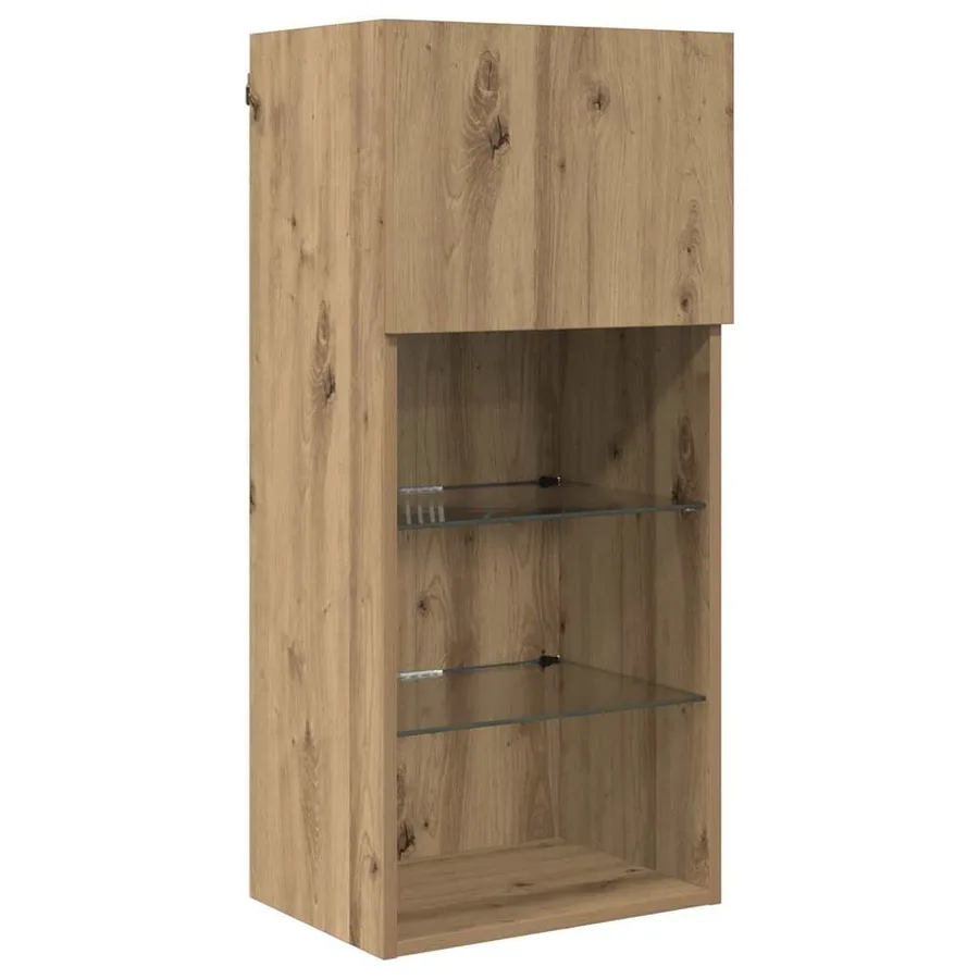 Meubles TV muraux 2 pcs Chêne artisanal Bois d'ingénierie - 6