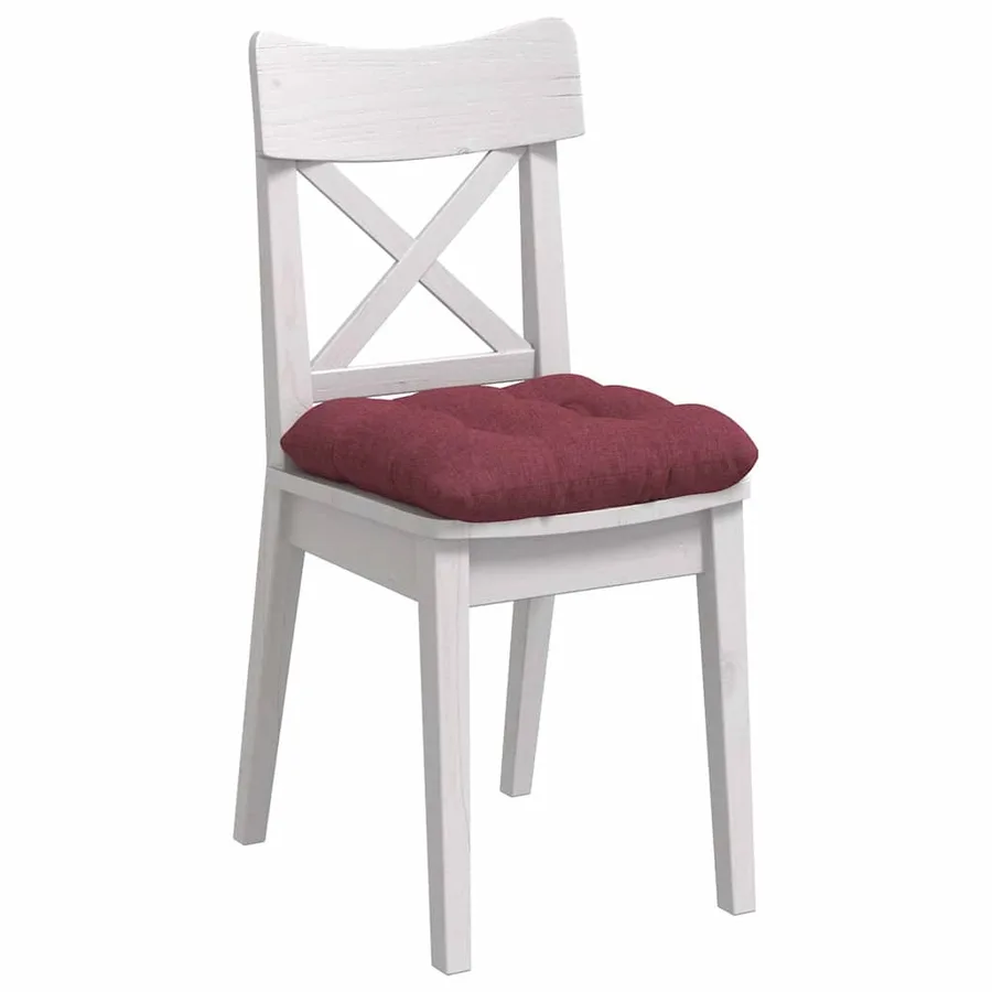 Coussins de siège 4 pcs Bordeaux 45 x 45 x 12 cm tissu - 3